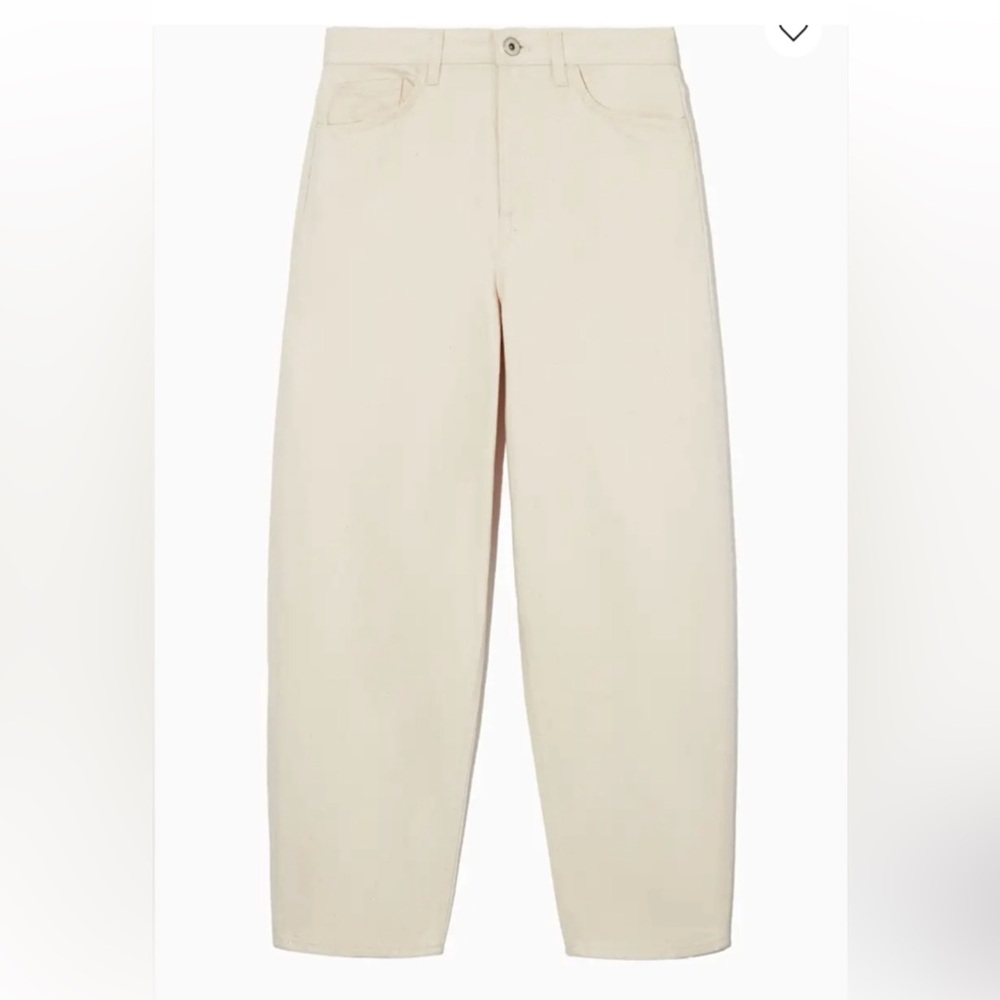 Cos high rise cropped tapered jeans off white 25